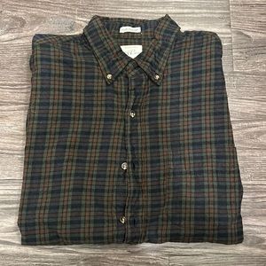 J. Crew men’s flannel button down slim untucked